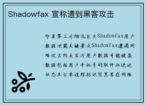 Shadowfax 宣称遭到黑客攻击 